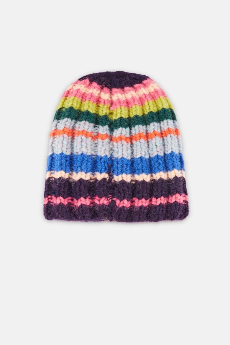 Anthea Striped Wool Beanie